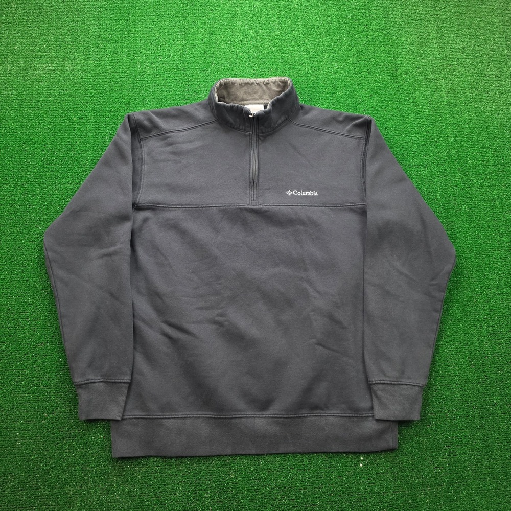 Columbia Sportswear Quarter Zip Pullover Sweatshirt Mens Large Black Outdoors